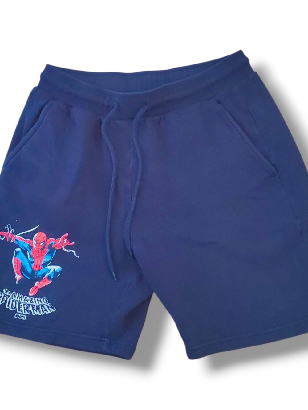 Marvel Spiderman Men's Black Casual Lounge Sweat Shorts Size Medium